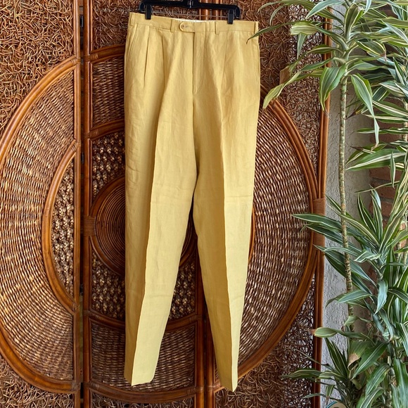 Ermenegildo Zegna Yellow Chinos - Picture 1 of 15